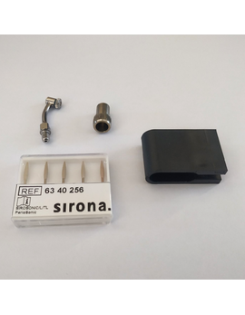 Насадка скалера SiroImplant IP 1, для очистки імплантів, металічних та керамічних реставрацій; очищуючі насадки з спеціальним пластиковим напиленням. В комплекті 5 шт. насадок-вставок Insert IP1, ключі для фіксації вставок та насадки