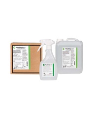 PlastiSept Eco, 500 ml
Alcohol-free solution ready for use
for the cleaning and disinfection of sensitive surfaces of medical devices such as medical and dental units (incl. upholstery and suspension tables) and X-ray machines, particularly with acrylic glass or metal surfaces.