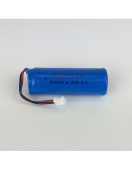 Акумулятор 18490 3.6V 1400mAh 5.04Wh, з роз'ємом підключення (для ламп Lux E, LED.D та інших)