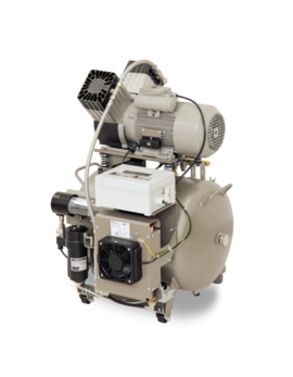 Компрессор EKOM DK50 2V/50S/M, ресивер 50 л, с мембранным осушителем воздуха, производительность 104 л/мин при давлении 6 бар, на 2 установки, рабочее давление 6-8 бар, питание 230В/50Гц, в шумоподавляющем шкафу