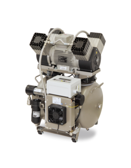 Компресор EKOM DK50 4VR/50/M, ресивер 50 л, з мембранним осушувачем повітря, продуктивність 200 л/хв при тиску 6 бар, на 4 установки, робочий тиск 6-8 бар, живлення - трьохфазне підключення 400В/50Гц, без шафи