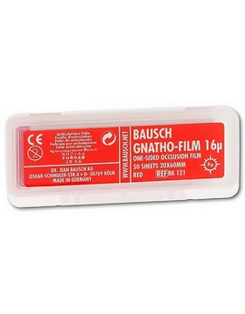 Gnatho Film Dispenser box with precut strip 20 x 60mm wide, 50 strips, Red, 16 µm