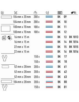 Arti-Check Box with strips, 200 strips, Blue, 40 µm