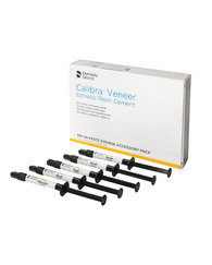 Calibra Veneer, примірочна паста, набір шприців. 5 шприців по 1,8 г, 1  шприц кожного відтінку (Light, Medium, Translucent, Opaque, Bleach), Try-in Accessory Pack