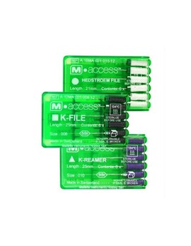 К-файлы Dentsply Sirona M-ACCESS, размер 008, длина 25 мм, ручные файлы, серый цвет, 6 шт. в упаковке (M-ACCESS K-File ISO 008 002 25mm)
