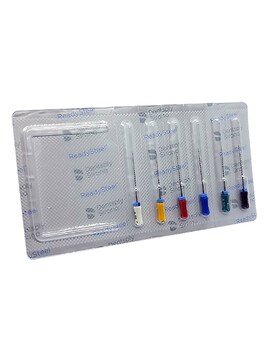 К-римери Dentsply Sirona Readysteel, розмір 020, довжина 25 мм, ручні стерильні файли, блістер містить 6 файлів (Readysteel K-Reamer ISO 020 002 25mm)