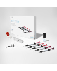 Neo Spectra ST flow, набір шприців INTRO KIT: 5 шприців по 1,8 г : А1, А2, А3, А3.5, А4; 1 флакон адгезиву Prime&Bond Universal 2,5 мл,  50 насадок на шприци, наклейка шкали відтінків, аксесуари. Нео Спектра СТ флоу, рентгеноконтрастний текучий композит світлового затвердіння (Dentsply Sirona)