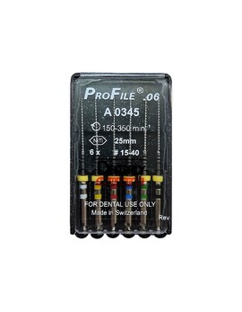 ProFile Maillefer O.S. (Orifice Shapers), асорті, розмір 020-040, довжина 19 мм, Ni-Ti машинні файли для формування кореневих каналів під пломбування, 6 шт/уп (Dentsply Sirona)