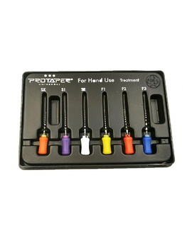 ProTaper Universal для ручного использования, ассорти, 6 шт. 1 х SX (19мм), 1 х S1 (25 мм), 1 х S2 (25 мм), 1 х F1 (25 мм), 1 х F2 (25 мм), 1 х F3 (25 мм)