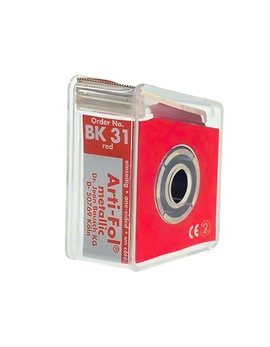 Артикуляційна фольга BK31 12мкм, колір червоний, одностороння стрічка, довжина 20м, ширина 22мм