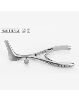 Killian Speculum, 55/40 mm right, compatible with Nose Specula
Holder 3859, the right shortened shell is provided with teeth.