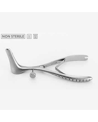 Killian Speculum, 55/40 mm right, compatible with Nose Specula
Holder 3859, the right shortened shell is provided with teeth.