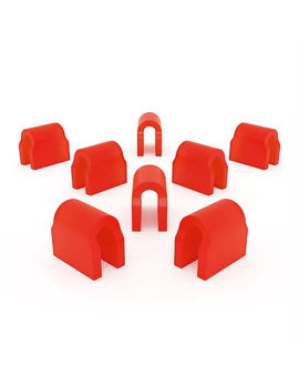 Vario-Soft-Bar-Pattern, Friction-Snap, Matrices, red 8 Pieces