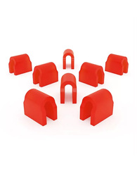 Vario-Soft-Bar-Pattern, Friction-Snap, Matrices, red 8 Pieces