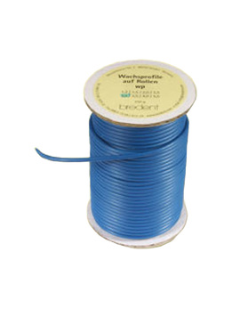 Reels of wax pattern, diam. 3.5 mm, blue,medium 250 g