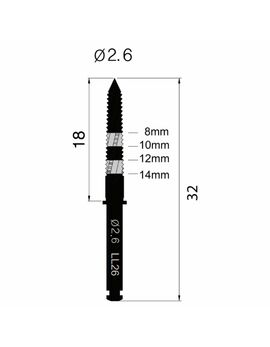 Фреза хірургічна LINDEMAN, LINDR-S26, d=2,6mm, L=18mm
