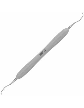 Dental Curette, Gracey, Standard, Autoclavable Silicone Handle, GR 1-2. For anterior.