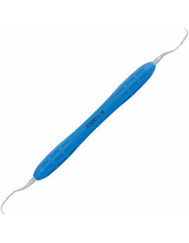 Dental Curette, Gracey, Standard, Autoclavable Silicone Handle, GR 13-14. For Distal surface of all posterior teeth.