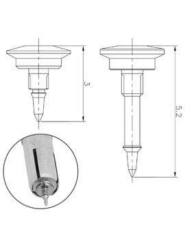 Гвинт/кнопка/пін  для фіксації мембрани BONE TACK (75-30). М0,75 Х 3 мм. Виготовлений з титану GR5 ELI.