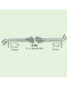 Sinus lift інструмент #B2, двосторонній, 4,4 Х 10,0мм, 4,0 Х 8,0мм (YDM)