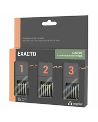 Скловолоконні конічні штифти EXACTO Translucent Набір, 15 шт + 3 розгортки