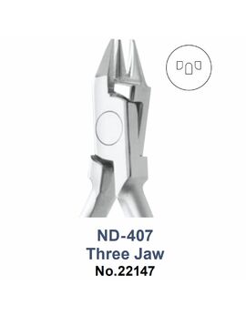 Плоскогубцы ортодонтические ND-407 Tree Jaw, трехточечные, для сгибания (YDM), для четырехпетельного бюгеля (Quad Helix)
