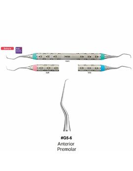 Кюрета Gracey EST mini #G5-6, двостороння, ручка металева, кругла, Sakura (YDM)