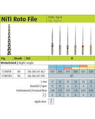 Niti Roto File, машинні дрильбори нікельтитанові (6шт), Jota (Швейцарія)