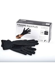 Рукавиці нітрилові CEROS TM FINGERS Black M (100шт) оглядові, неприпудрені