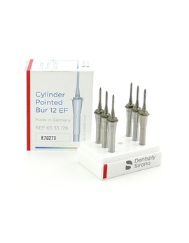 CEREC CYLINDER POINTE BUR 12 EF, 6шт., циліндрична фреза, права сторона, для 4-моторного апарату і SW>V.4.4