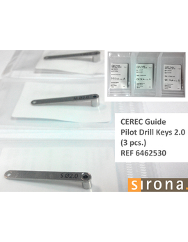 Комплект ключей для сверления  CEREC Guide Pilot Drill Keys 2.0, 3 шт., размеры S, M и L. Совместим с 2.0 Guided drills, Guided Surgery Kit Nobel Replace Straight, Guided Surgery Kit Nobel eplace Straight,Guided Surgery Kit Nobel Replace Tapered, Guided Surgery Kit Nobel Active, AstraTech Facilitate, Biomet 3i Navigator