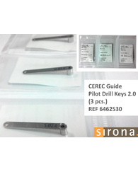 Комплект ключей для сверления  CEREC Guide Pilot Drill Keys 2.0, 3 шт., размеры S, M и L. Совместим с 2.0 Guided drills, Guided Surgery Kit Nobel Replace Straight, Guided Surgery Kit Nobel eplace Straight,Guided Surgery Kit Nobel Replace Tapered, Guided Surgery Kit Nobel Active, AstraTech Facilitate, Biomet 3i Navigator